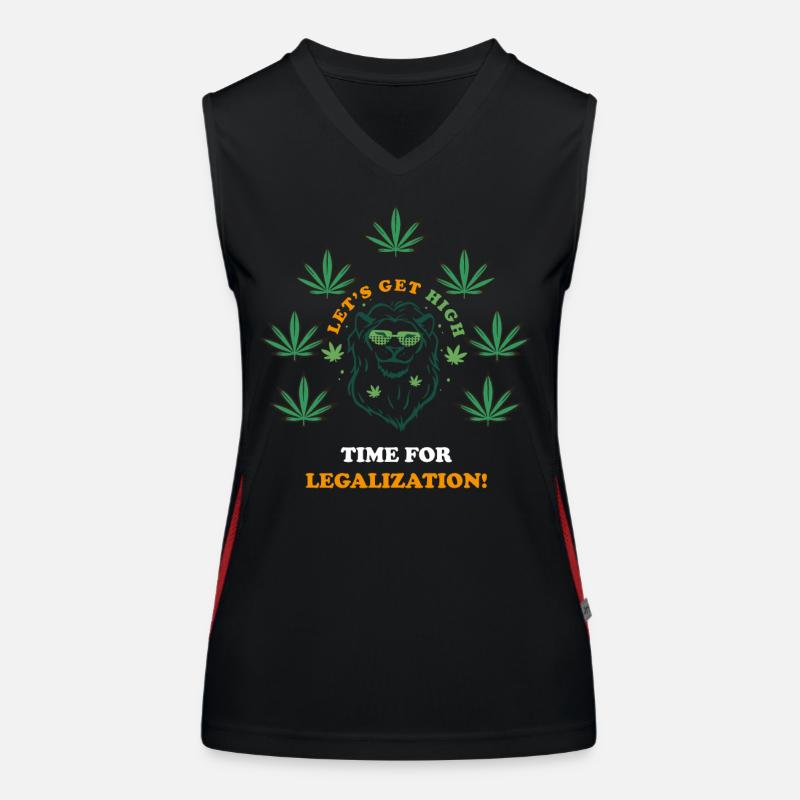 Cannabis. Weed. Saying. Gift idea.Legalization Women's Functional Contrast Tank Top