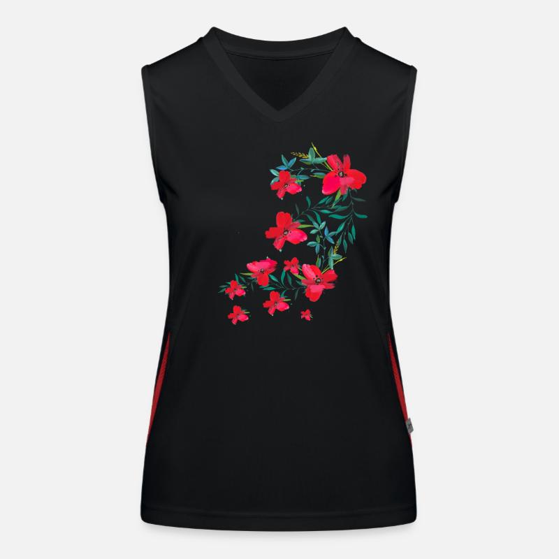 laurier-rose,fleur,lotus,vigne,floral,fleurs Débardeur respirant contrasté Femme