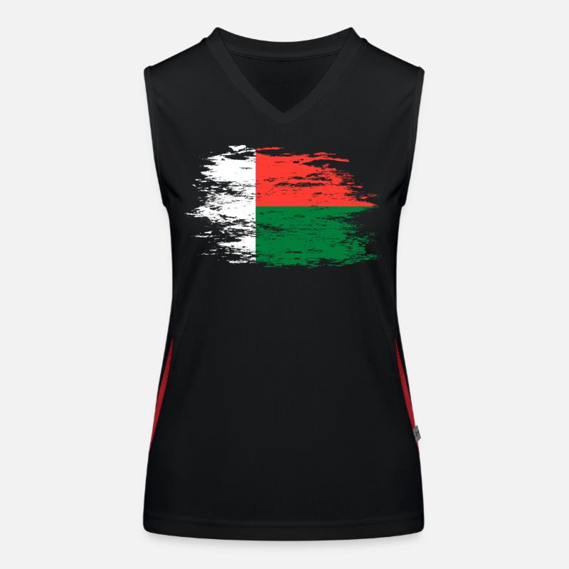 Drapeau de Madagascar utilisé Débardeur respirant contrasté Femme