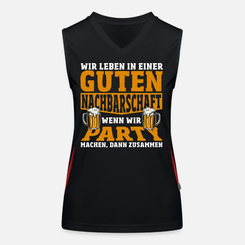 Beste Nachbarn Der Welt Geschenkidee Nachbarin Funktionelles Kontrast-Tank Top für Frauen