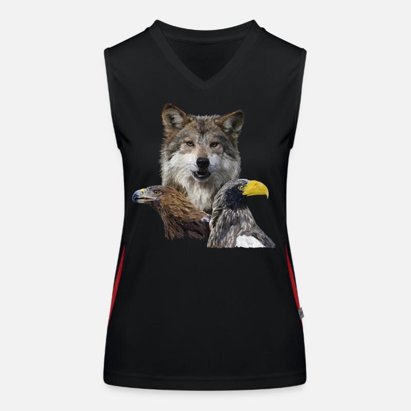 Wolf and Eagles Women's Functional Contrast Tank Top