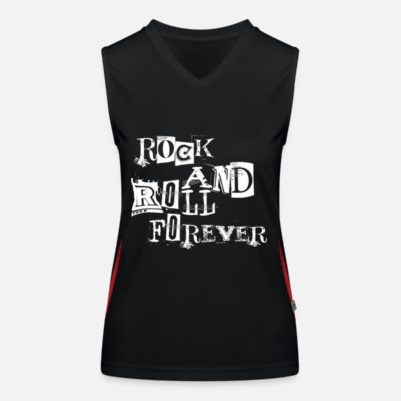 Rock and Roll Forever - Rock éternel Débardeur respirant contrasté Femme
