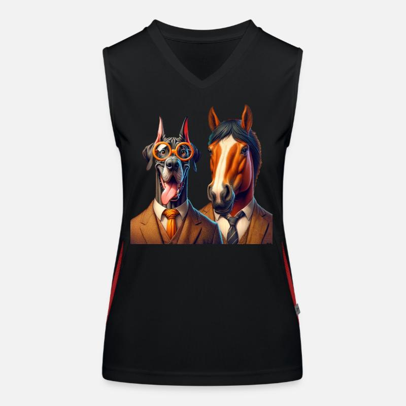 Dapper Duo Eleganz Funktionelles Kontrast-Tank Top für Frauen