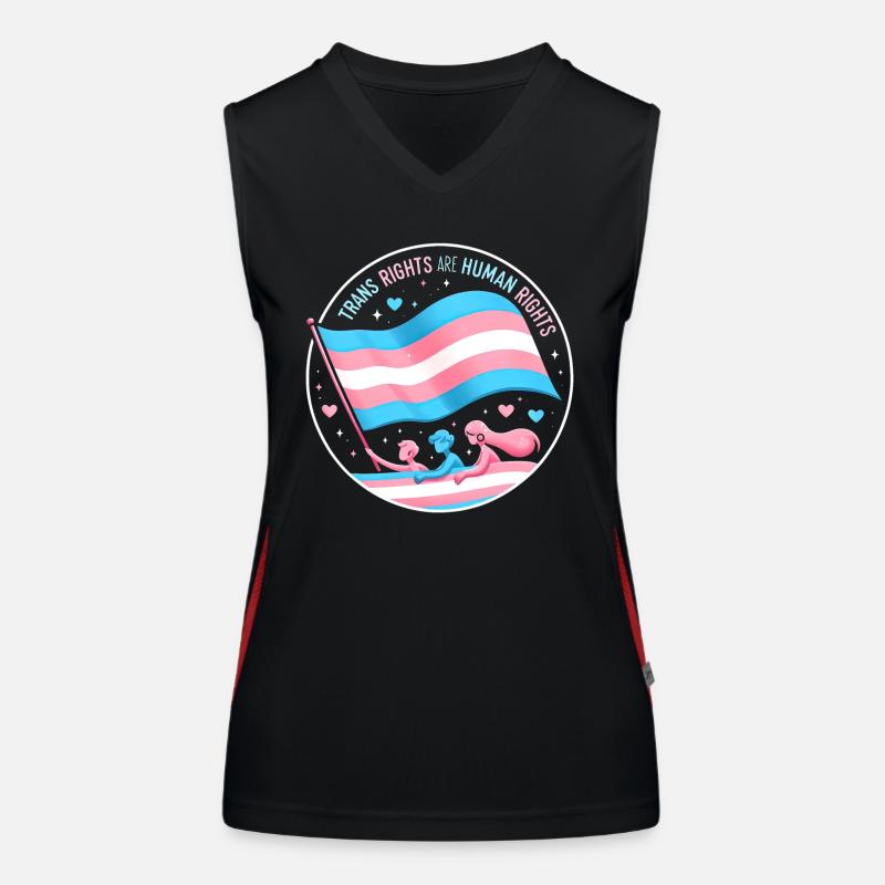 Trans Rights Tribute Women's Functional Contrast Tank Top