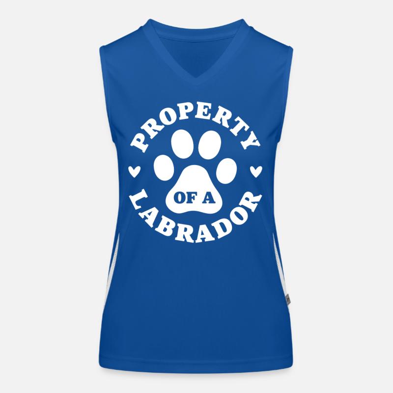 Eigentum eines Labradors Funktionelles Kontrast-Tank Top für Frauen