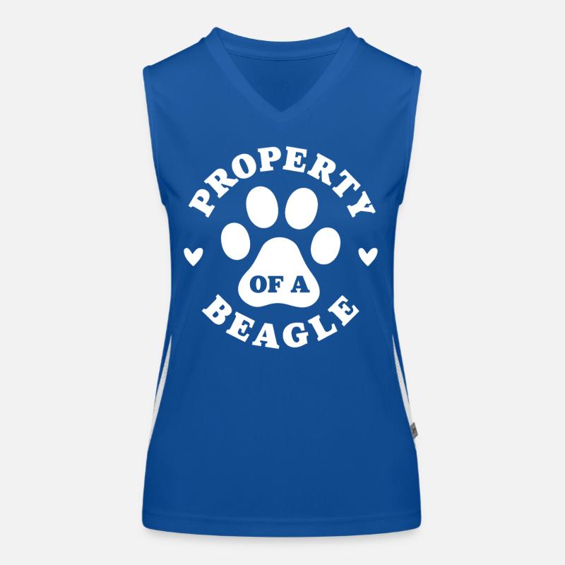 Eigentum eines Beagle Funktionelles Kontrast-Tank Top für Frauen