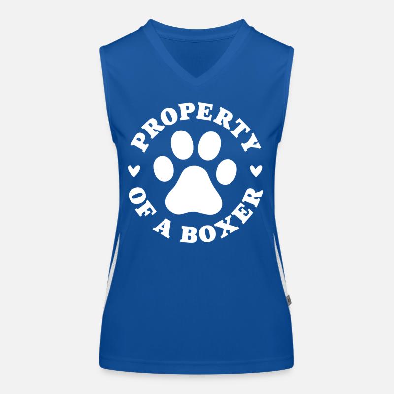Eigentum eines Boxers Funktionelles Kontrast-Tank Top für Frauen