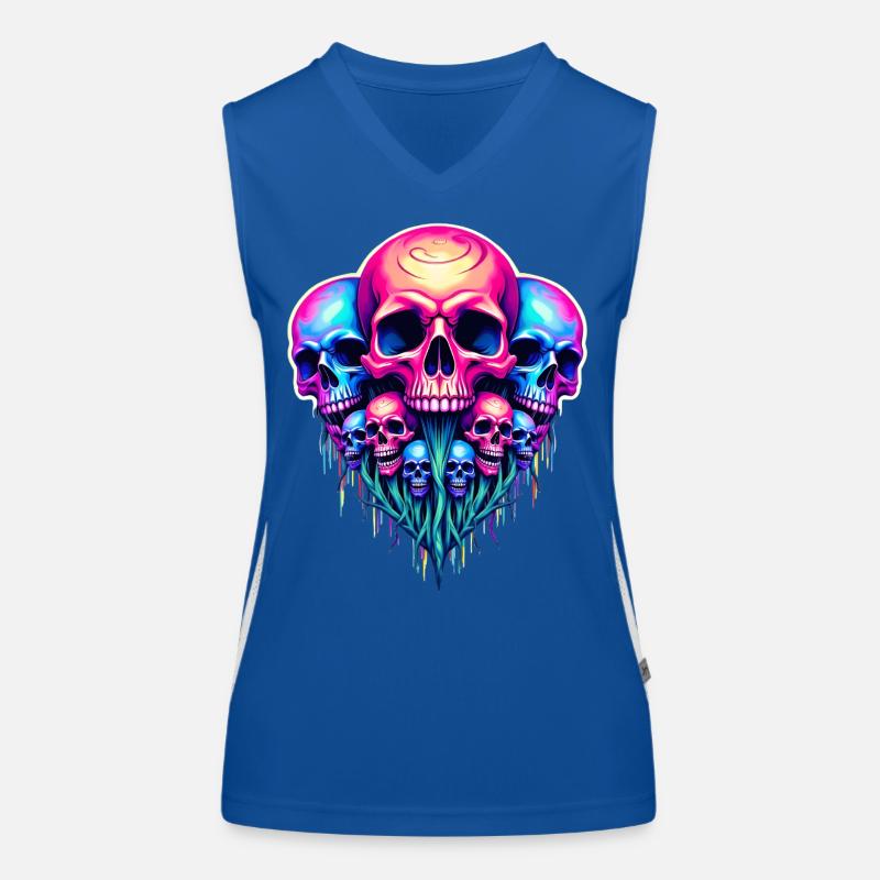 Crâne psychédélique Débardeur respirant contrasté Femme
