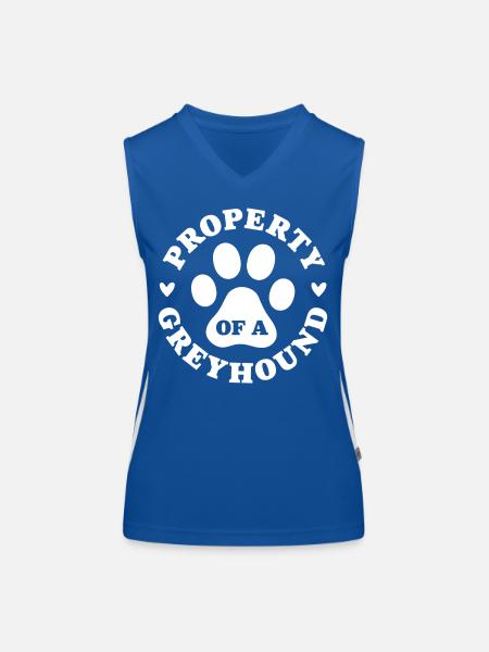 Eigentum eines Windhundes - Funktionelles Kontrast-Tank Top für Frauen - Royal/Weiß - Vorne
