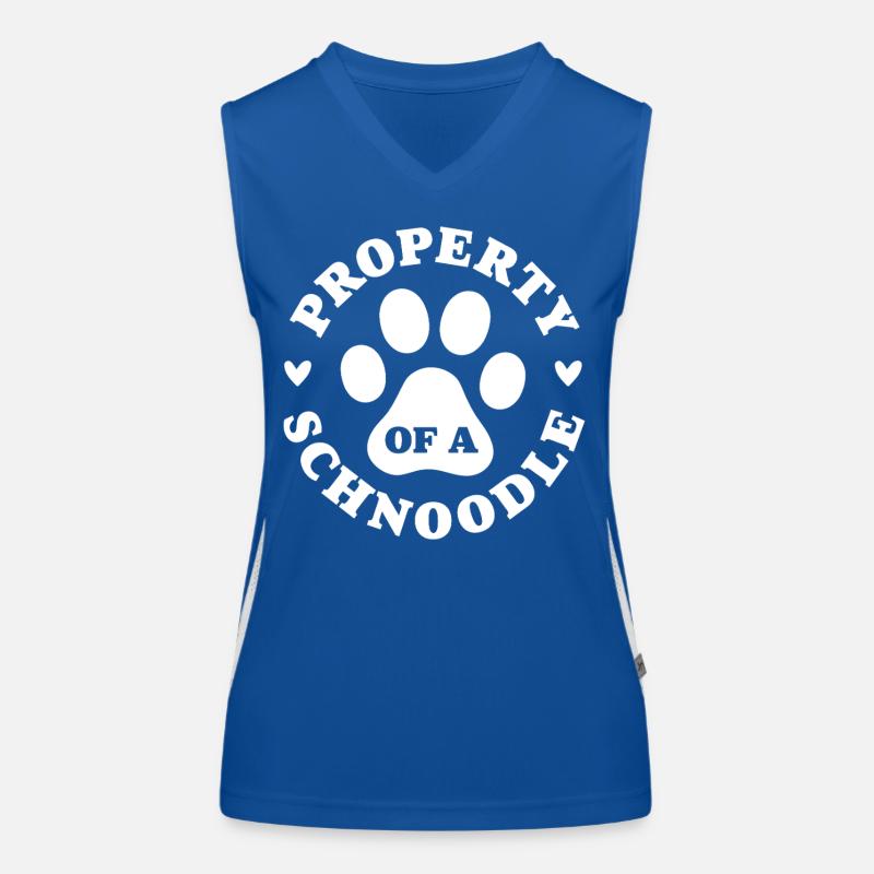 Eigentum eines Schnoodles Funktionelles Kontrast-Tank Top für Frauen