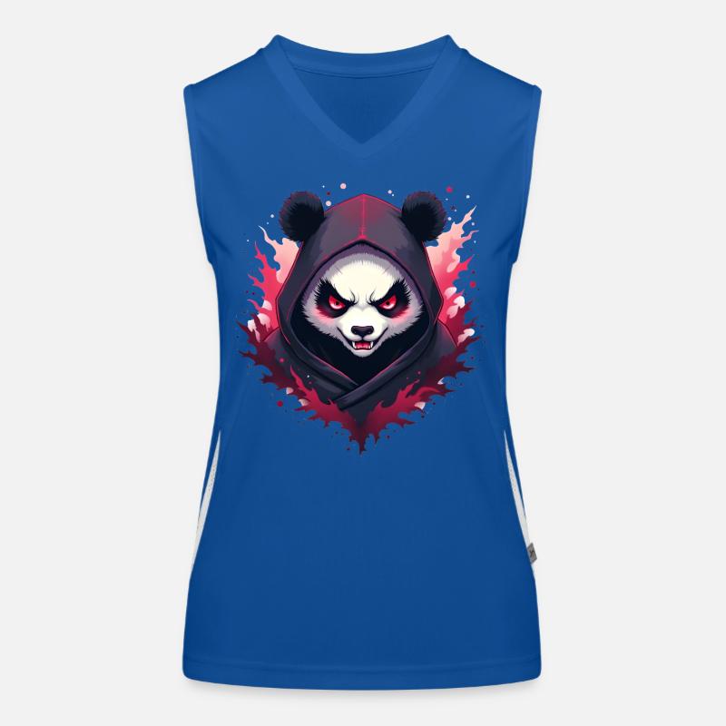Panda ninja maléfique Débardeur respirant contrasté Femme