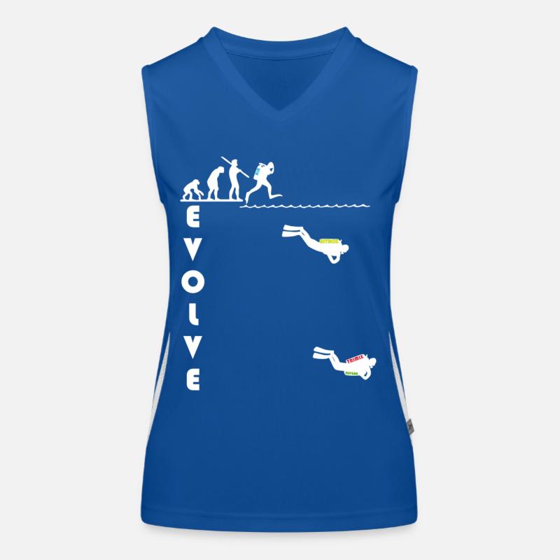 evolve_white Débardeur respirant contrasté Femme