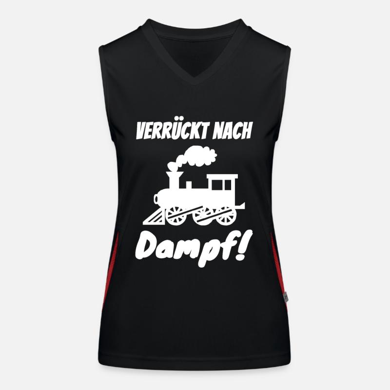 Eisenbahn Eisenbahner Funktionelles Kontrast-Tank Top für Frauen