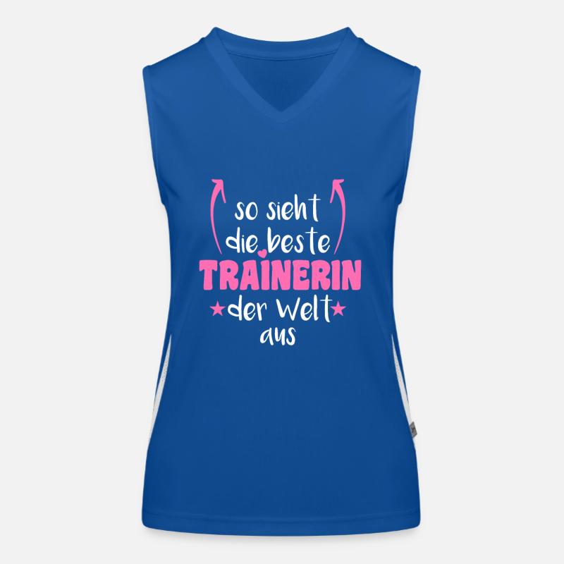 So sieht die beste Trainerin der Welt aus Trainer Funktionelles Kontrast-Tank Top für Frauen