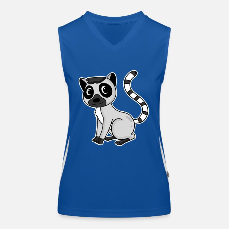 Lemur Primat Geschenk Funktionelles Kontrast-Tank Top für Frauen