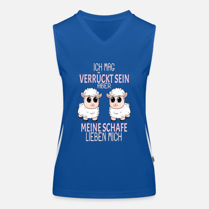 Schaf Schafe Spruch Geschenk Funktionelles Kontrast-Tank Top für Frauen