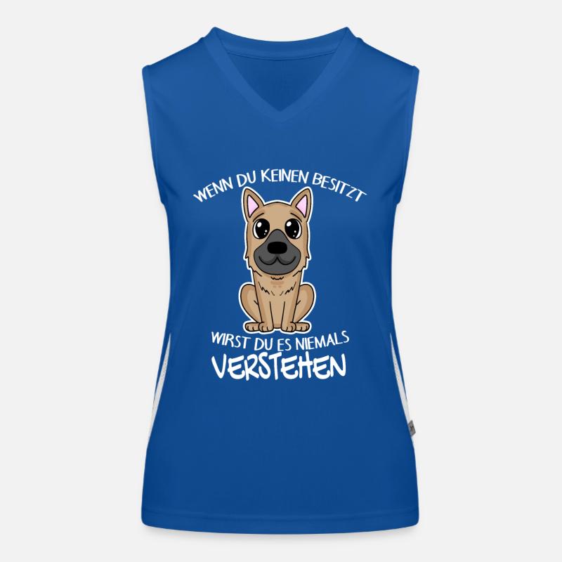 Deutscher Schäferhund Funktionelles Kontrast-Tank Top für Frauen