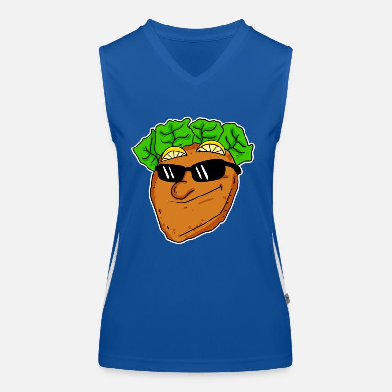 Cooles Schnitzel mit Sonnenbrille Funktionelles Kontrast-Tank Top für Frauen