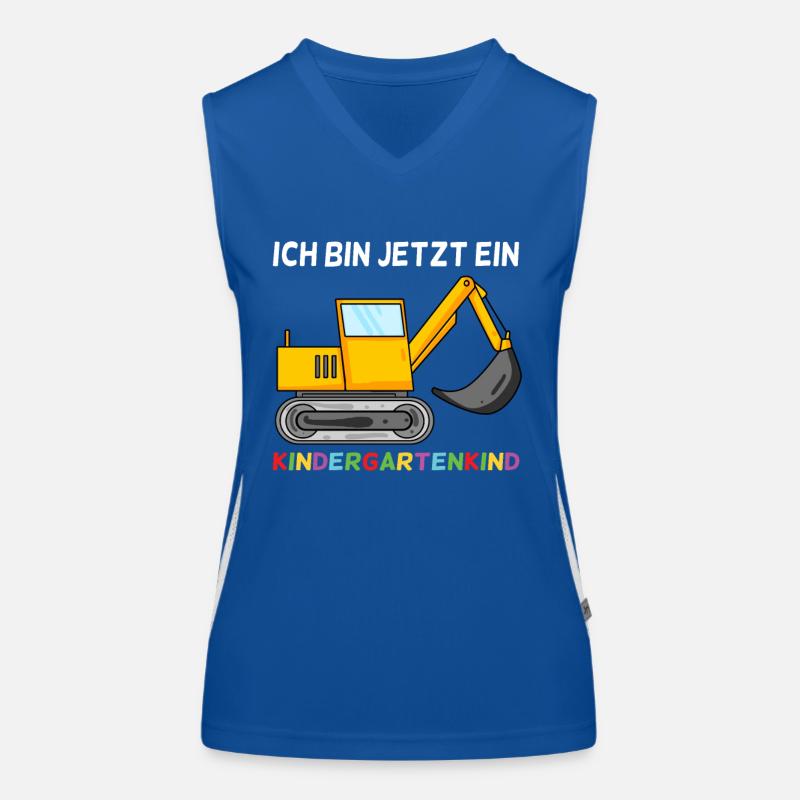 Kindergarten Bagger Funktionelles Kontrast-Tank Top für Frauen