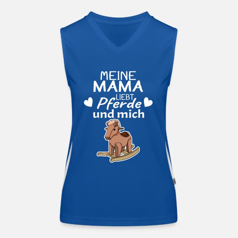 Mama Mutter Pferde Liebe Geschenk Kleinkind Funktionelles Kontrast-Tank Top für Frauen