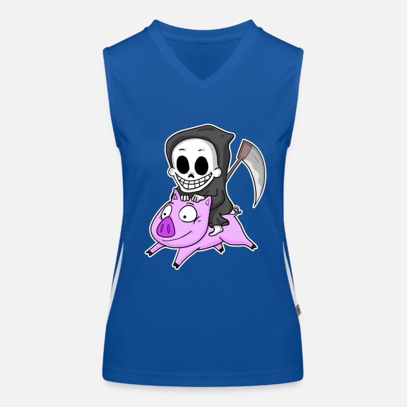 Faucheuse et Cochon Débardeur respirant contrasté Femme