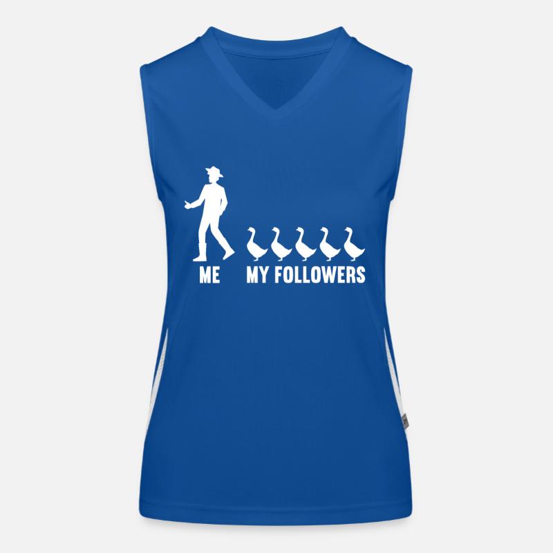 Moi et mes adeptes fermier canard Débardeur respirant contrasté Femme