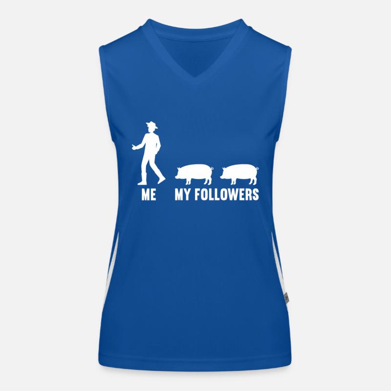 Moi et mes disciples éleveurs de cochons cochons Débardeur respirant contrasté Femme