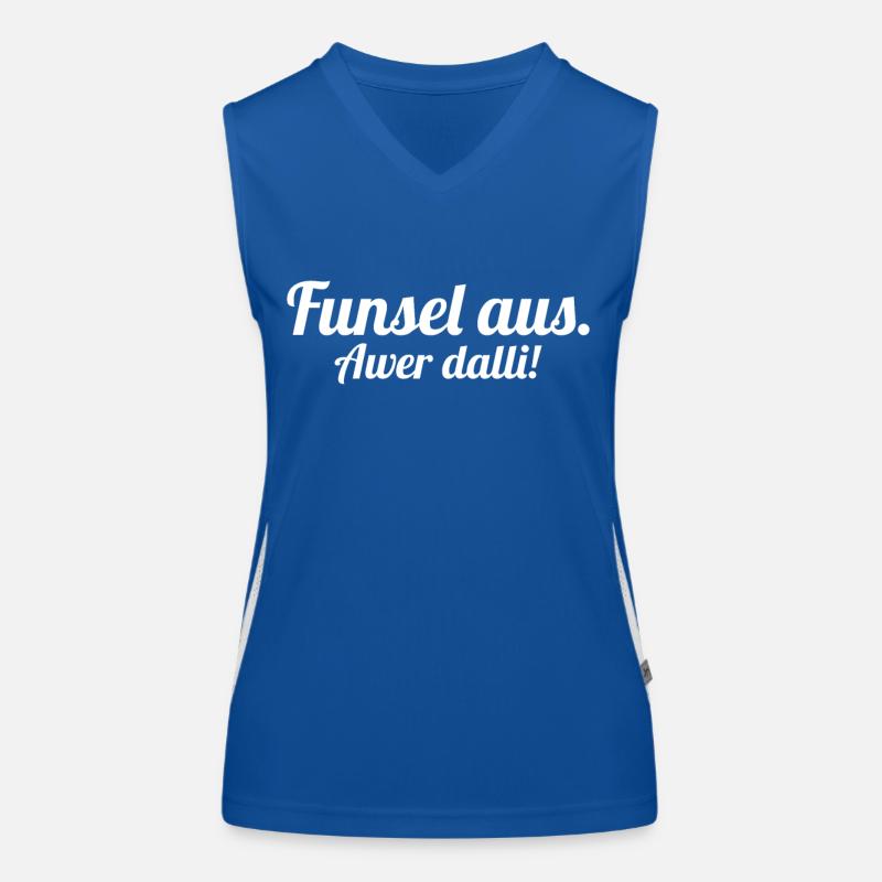 Sächsischer Dialekt Sachsen Sächsische Sprüche Funktionelles Kontrast-Tank Top für Frauen