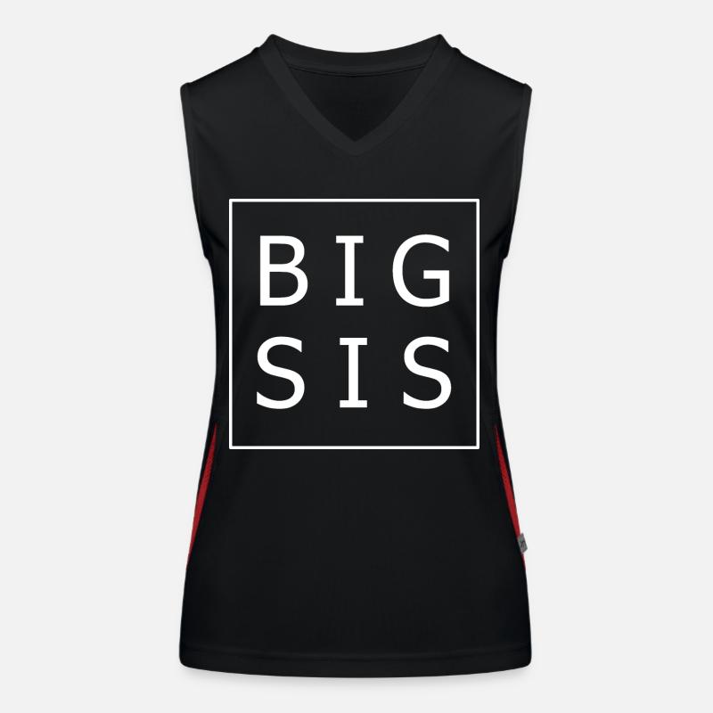 BIG SIS - Women's Functional Contrast Tank Top - black/red