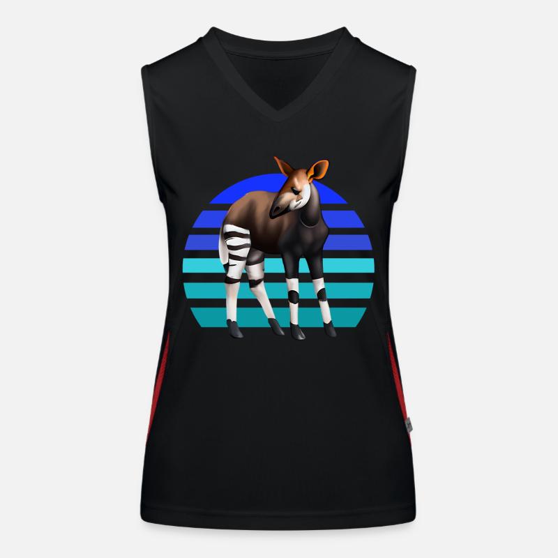 Süßes Okapi Funktionelles Kontrast-Tank Top für Frauen
