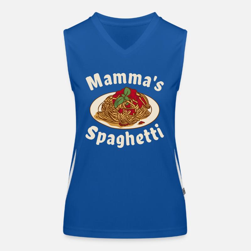 Mamma's Spaghetti Funktionelles Kontrast-Tank Top für Frauen