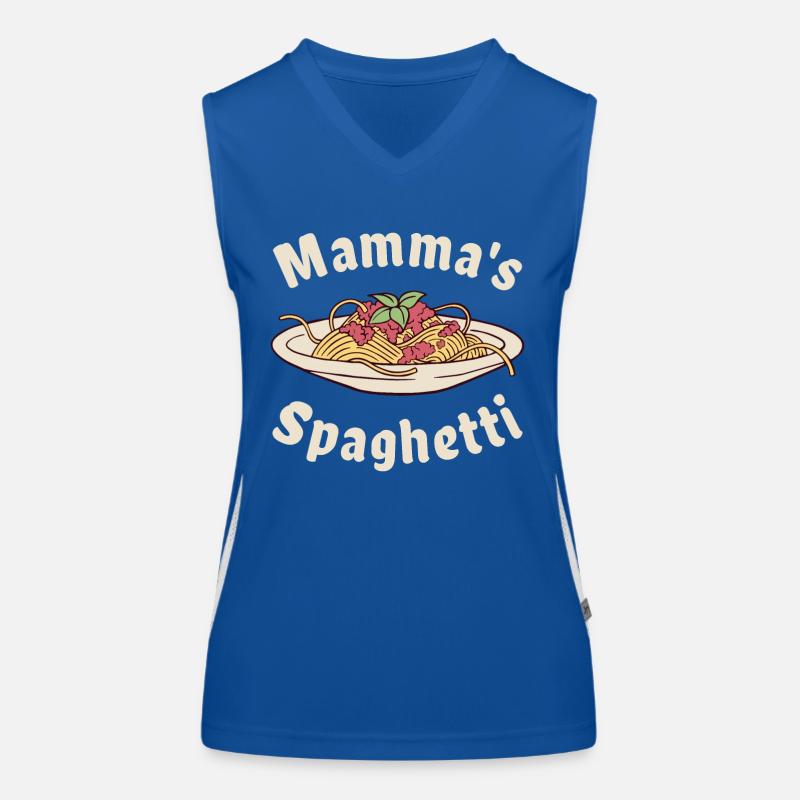 Mamma's Spaghetti Funktionelles Kontrast-Tank Top für Frauen