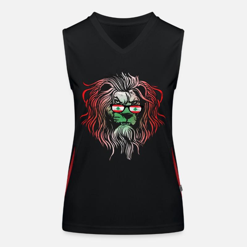 Libanon Funktionelles Kontrast-Tank Top für Frauen