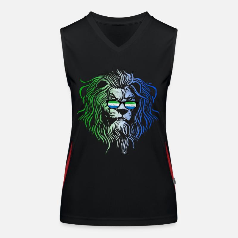 Sierra Leone Funktionelles Kontrast-Tank Top für Frauen