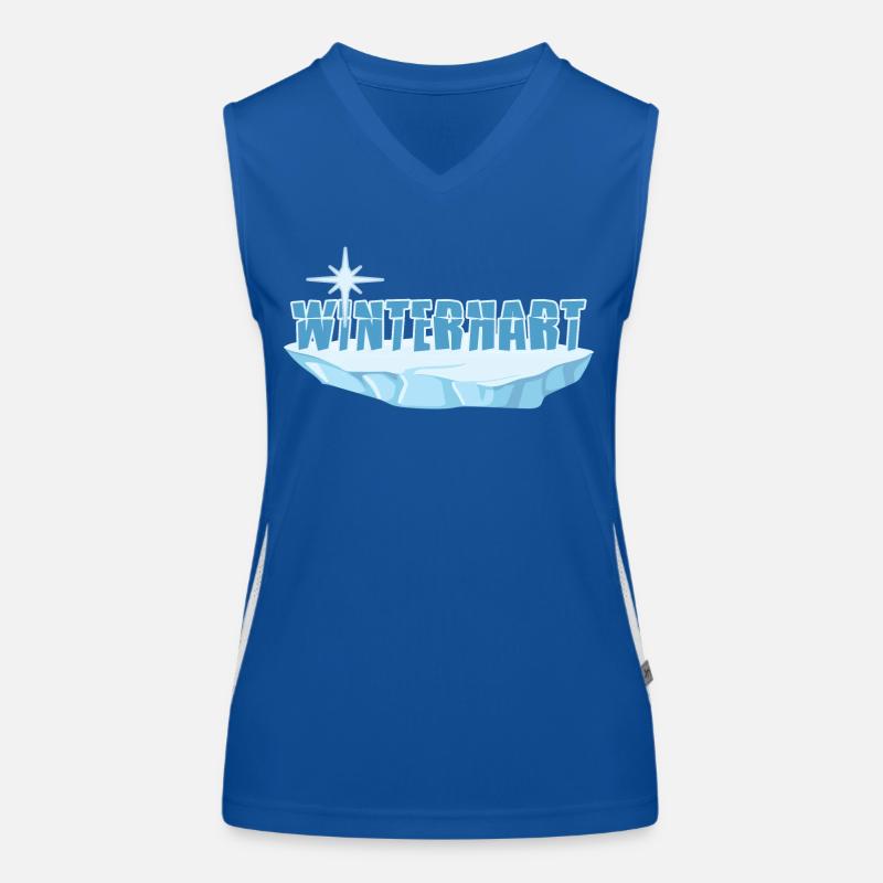 Eisbaden winterhart Winterbader Winterschwimmen Funktionelles Kontrast-Tank Top für Frauen