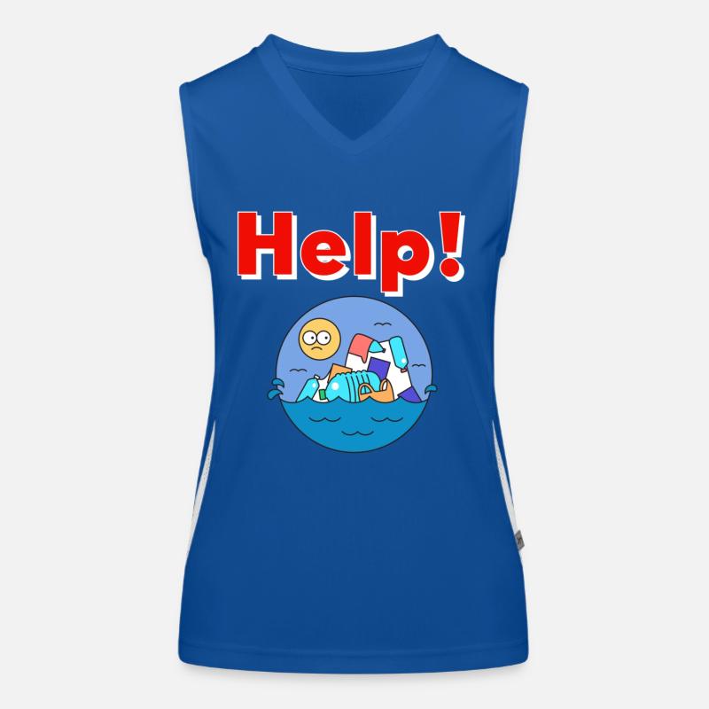 Plastic Environmental Protection Women's Functional Contrast Tank Top