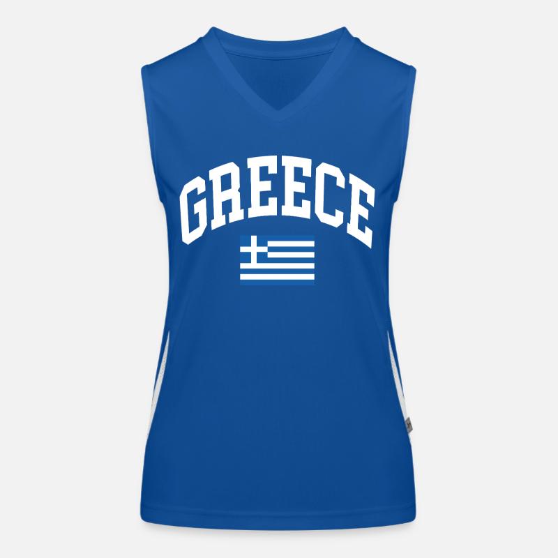 Drapeau de la Grèce Débardeur respirant contrasté Femme