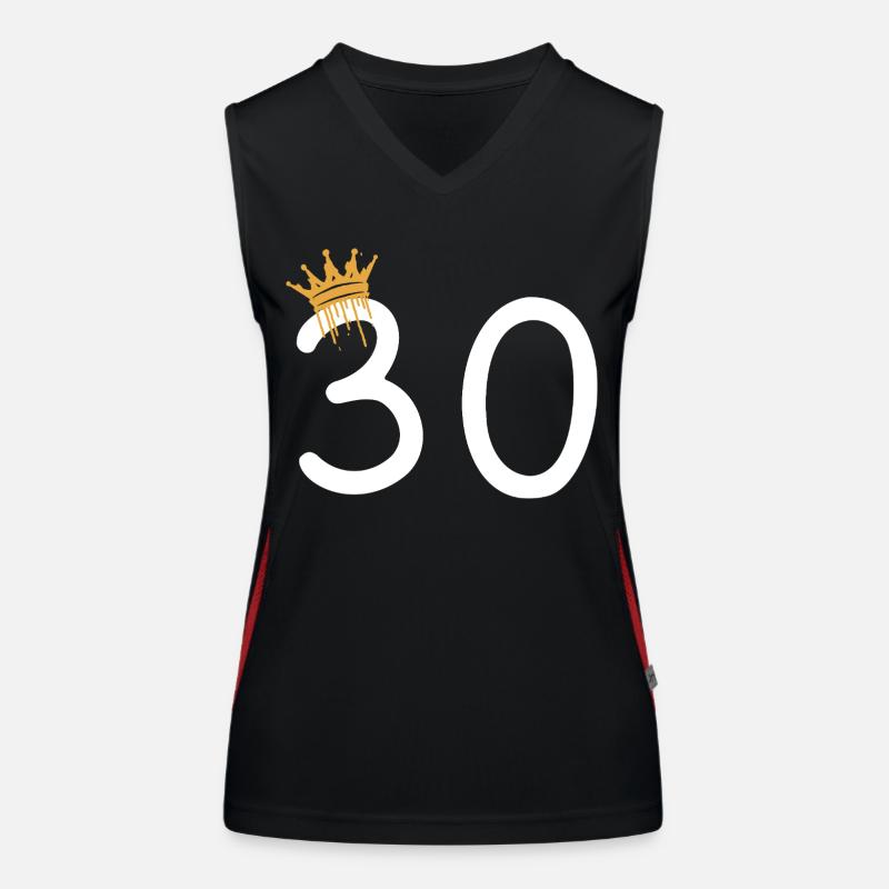 30 - Women's Functional Contrast Tank Top - black/red