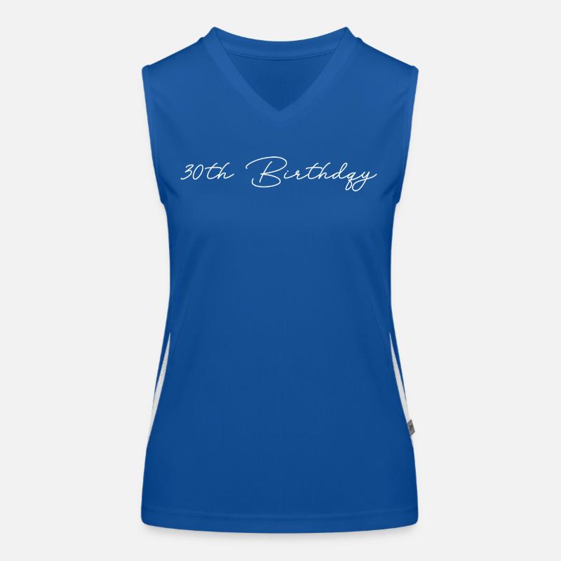 30th Birthday Funktionelles Kontrast-Tank Top für Frauen