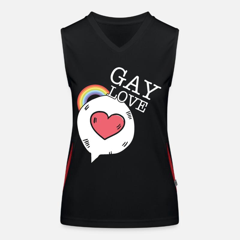 Schwul Liebe Funktionelles Kontrast-Tank Top für Frauen