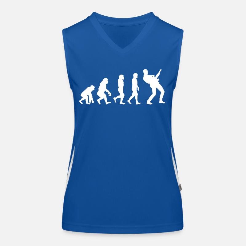 Bass Guitar Player Musician Bassist Evolution Women's Functional Contrast Tank Top