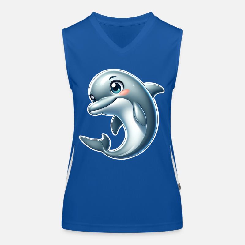 Delfin Funktionelles Kontrast-Tank Top für Frauen