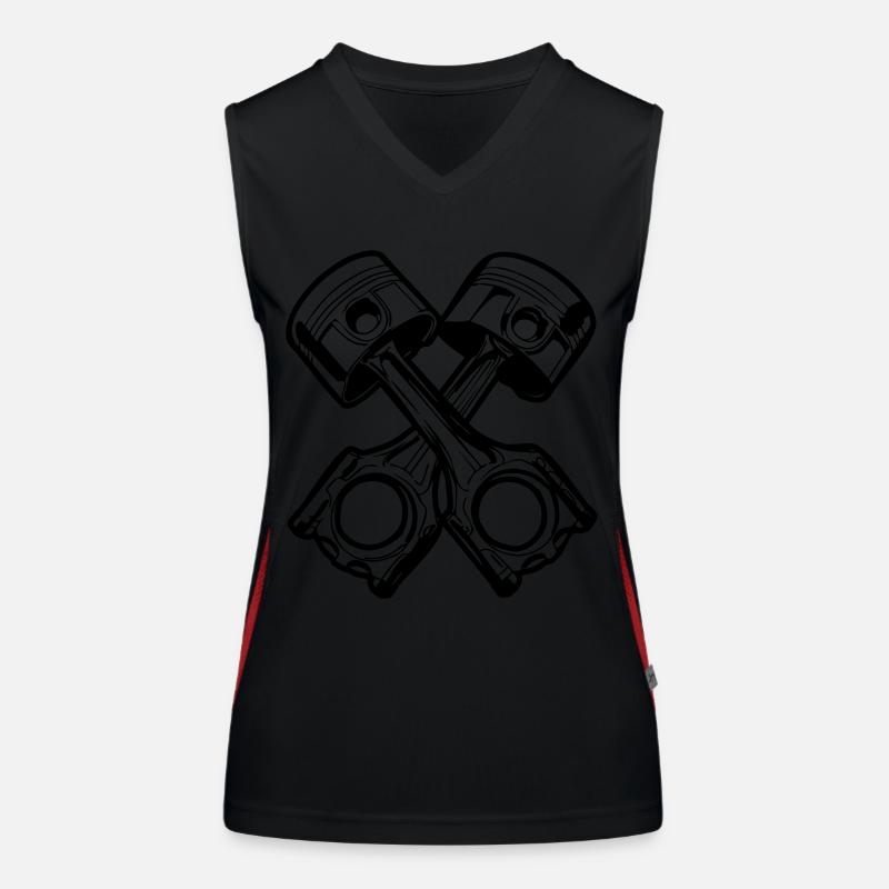 2 Cylinder Funktionelles Kontrast-Tank Top für Frauen