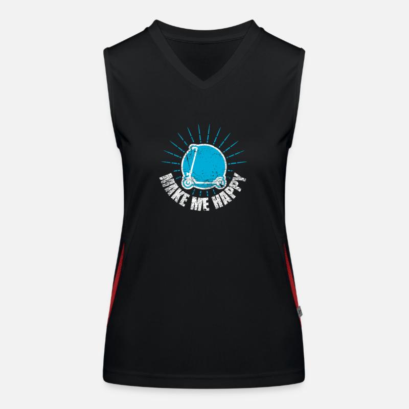 Tretroller Elektroroller Rollerfahrer Funktionelles Kontrast-Tank Top für Frauen