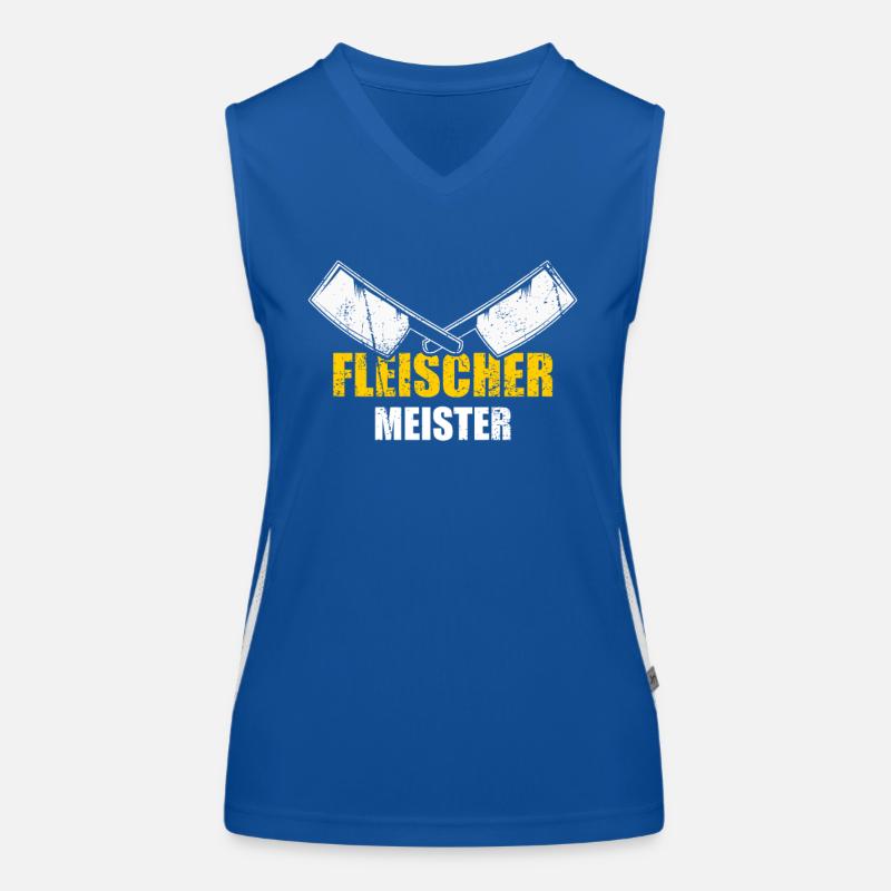 Cooler Fleischer Meister Hackbeil Funktionelles Kontrast-Tank Top für Frauen