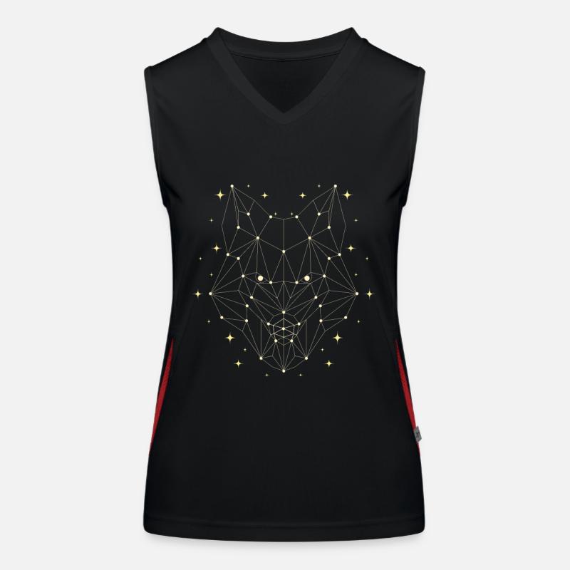Polygon Wolf Women's Functional Contrast Tank Top
