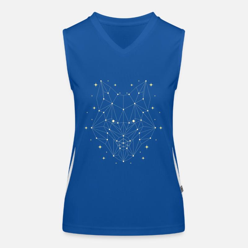 Polygon Wolf Funktionelles Kontrast-Tank Top für Frauen