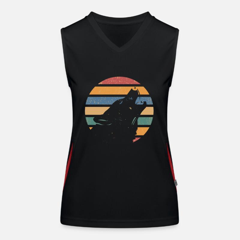 Restez Wild Wolf Nature Wilderness Débardeur respirant contrasté Femme