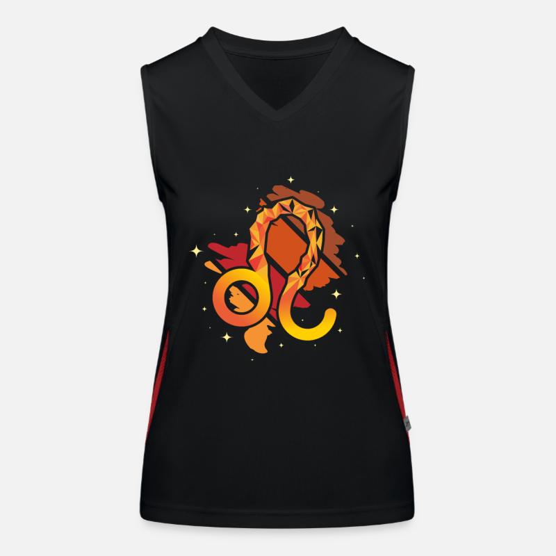 Sternzeichen Löwe Funktionelles Kontrast-Tank Top für Frauen