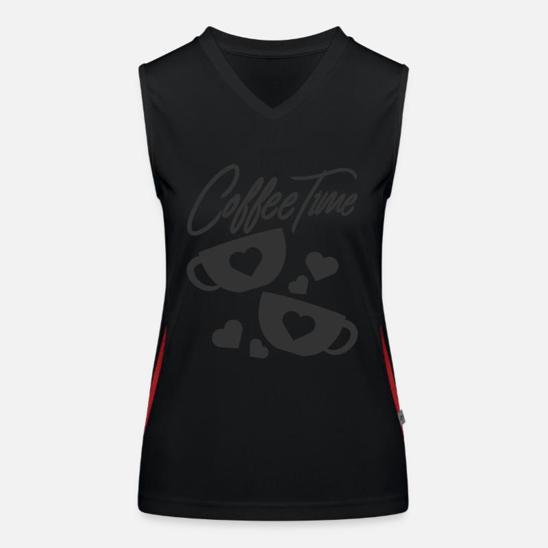Kaffee Funktionelles Kontrast-Tank Top für Frauen